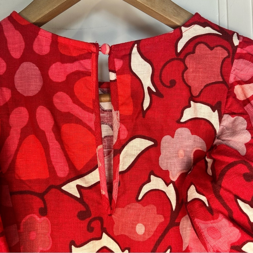 Rhode by Target Red Floral Midi Dress - Women's Elegant Patterned Dress - Picture 8 of 11